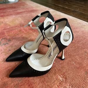 Elegant Black and White Women's Heels